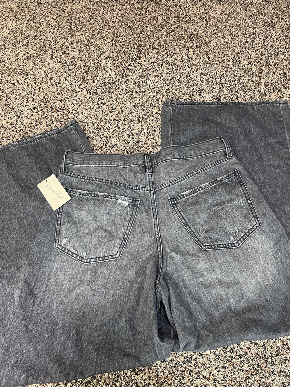 Universal Thread Baggy Wide-Leg Mid Rise Jeans in Washed Black Size 12 | NWT - Picture 6 of 12